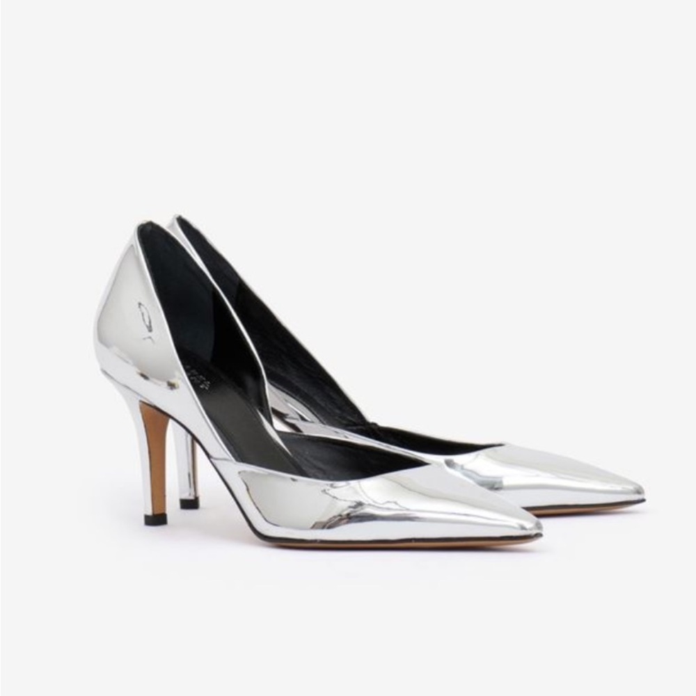 ISABEL MARANT Purcy Pump in Silver, Size: EU 39